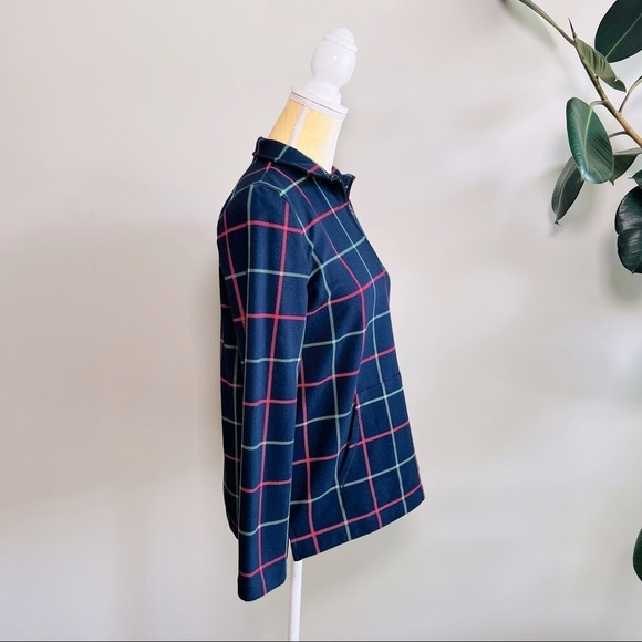 T by Talbots windowpane quarter zip pullover - Picture 2 of 6